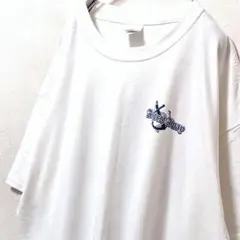 ギルダン アンカーズアマップ ロゴ Tシャツ ホワイト 白 XL 古着