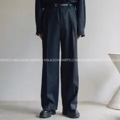 【名作】21AW TWO TUCKS WIDE PANTS DARK NAVY