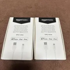 AmazonUSB-A to Lightningケーブル 1.8m 2個セット