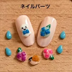 ネイルチップ紫陽花梅雨3Dてるてる坊主ニュアンスオーロラ985 ネイルチップ紫陽花梅雨3Dてるてる坊主ニュアンスオーロラ985