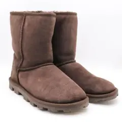 《人気》UGG ムートンブーツ ダークブラウン スエード レザー 24.0cm