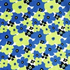 ブルーのお花　カットクロス