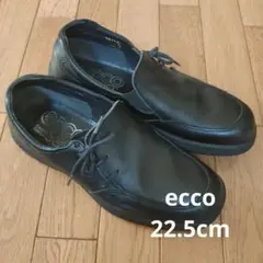 ecco 22.5cm 黒　スリッポン　スニーカー　ローファー