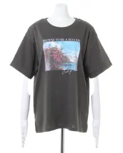 【美品】INGNI ビッグシルエット転写Tシャツ スミクロ