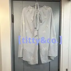 【titty&co.】 titty＆Co. 花柄ガウチョパンツ　シフォンパステル