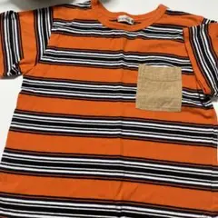 branshes オレンジ ストライプ Tシャツ 140