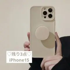 ♡残り3点♡iPhone15 ケース アイボリー シンプル