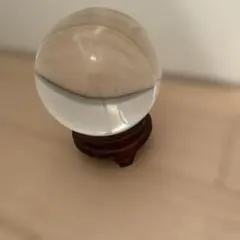 水晶玉(溶錬水晶玉) 直径約11㎝ 台座あり