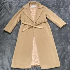 【白タグ】MAX MARA マックスマーラ カシミア ラーナヴァージン コート