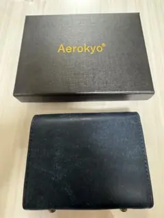 Aerokyo 財布 メンズ 2つ折り イタリアンレザー プエブロ 二つ折り財布