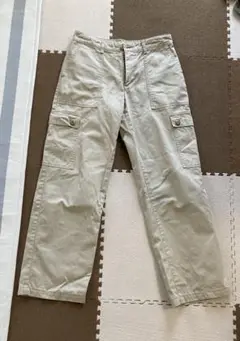 ALPHA ベージュ カーゴパンツ