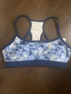 gap 青と白のタイダイ ブラトップ