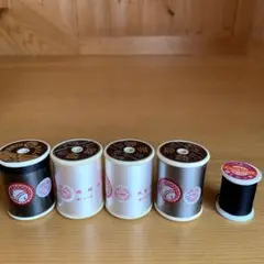 【未使用】 金鈴 絹ミシン糸 50番 700m巻 ４本