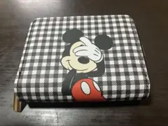 【新品未使用】ミッキーマウス カードケース チェック柄