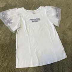 お値下げしました　アナスイ　Tシャツ　レース刺繍　パープル　130