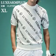 新品【LUXEAKMPLUS】リュクスエイケイエムプラス 半袖モックネックニット