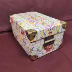 アラベスク 蓋付き収納ボックス アメリカ製品 ヴィンテージ 花柄