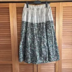 【美品】Leminor/ルミノア♡タナローン生地リバティ柄のロング丈スカート