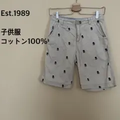 【Est.1989】子供服/ハーフパンツ/ドクロ/Y2K/ベージュ/キッズ