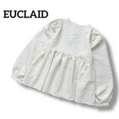 EUCLAID　エウクレイド　フクレジャカードペプラムブラウス　ベージュ　38