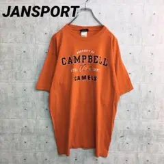x0237 JANSPORT Tシャツ オレンジ L ビックプリント