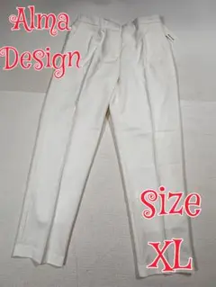 Alma Design クロップドホワイトパンツ　XL