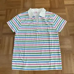 （株）ハイブリッド　半袖　ボーダー　カットソー　Tシャツ　M 訳あり