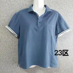 23区 ポロシャツ 半袖 ダークブルー