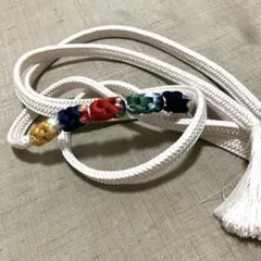 正絹帯締め 五色俵