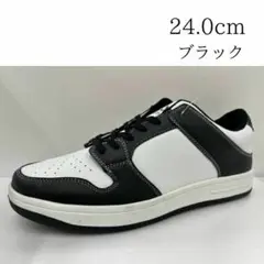 [アンリミッツ] 　スニーカー レディース 黒 白 24.0 cm