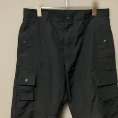 PPMF クロップド丈パンツ(L)シンプルブラック　希少　カーゴデザイン