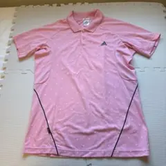 adidas CLIMALITE ピンクドットポロシャツ