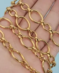 『ラス1』重厚感ある太めゴールドチェーン100cm