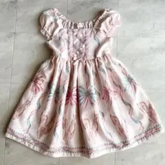 シャーリーテンプル バレリーナ トゥシューズ リボン　ワンピース　120 ピンク
