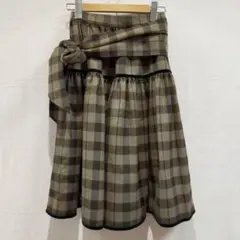 YVES SAINT LAURENT 90's ウールチェックスカート