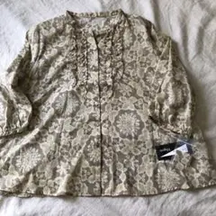 新品タグ付き　Les Deux Magots 七分袖ブラウス LL 日本製