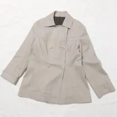 Aquascutum アクアスキュータム ハーフコート ベージュ系 6ボタン