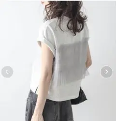 美品　La-gemme ビスチェ風ドッキングトップス　半袖　Tシャツ　ラジエム