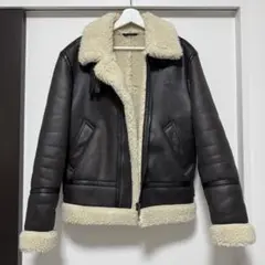 ZARA ボアジャケット ブラウン　S