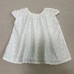 子供服　90㎝　ホワイトコットンシャツ　ハンドメイド