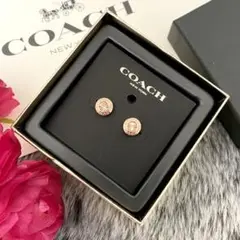 新品☆COACH(コーチ) ピンクゴールド メタル ピアス