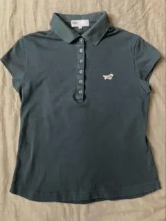 DAKS GOLF ポロシャツ　ダックスフントワッペン　サイズM ブラック