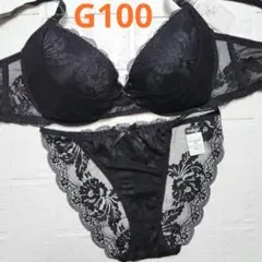【新品未使用】格安！ブラショーツセット G100 3612 黒 セクシー レース