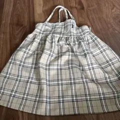 チェック柄ストラップ付きスカート 100cm イースターボーイ