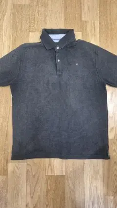 TOMMY HILFIGER　半袖ポロシャツ　BLACK　Lサイズ