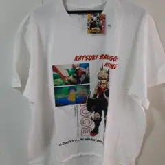 僕のヒーローアカデミア　Tシャツ　かっちゃん　デク　３XＬ　ホワイト　ユニクロ