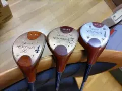 ホンマゴルフ EXTRA90パーシモン 1W 3W 4W 3本Set