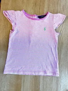 ラルフローレン ベビー 半袖Tシャツ 24M 90cm ボーダー 女の子　ピンク