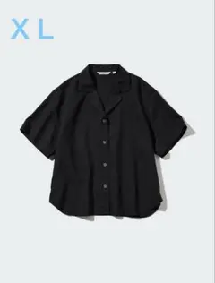 【タイムセール】UNIQLO リネンブレンドオープンカラーシャツ