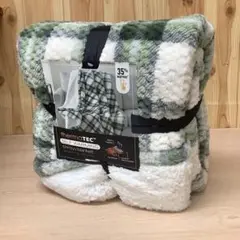 保温大判ひざ掛け 　152cm x 177cm 　グリーン　　　/●166